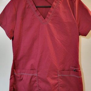 Dickies Maroon Scrub Top